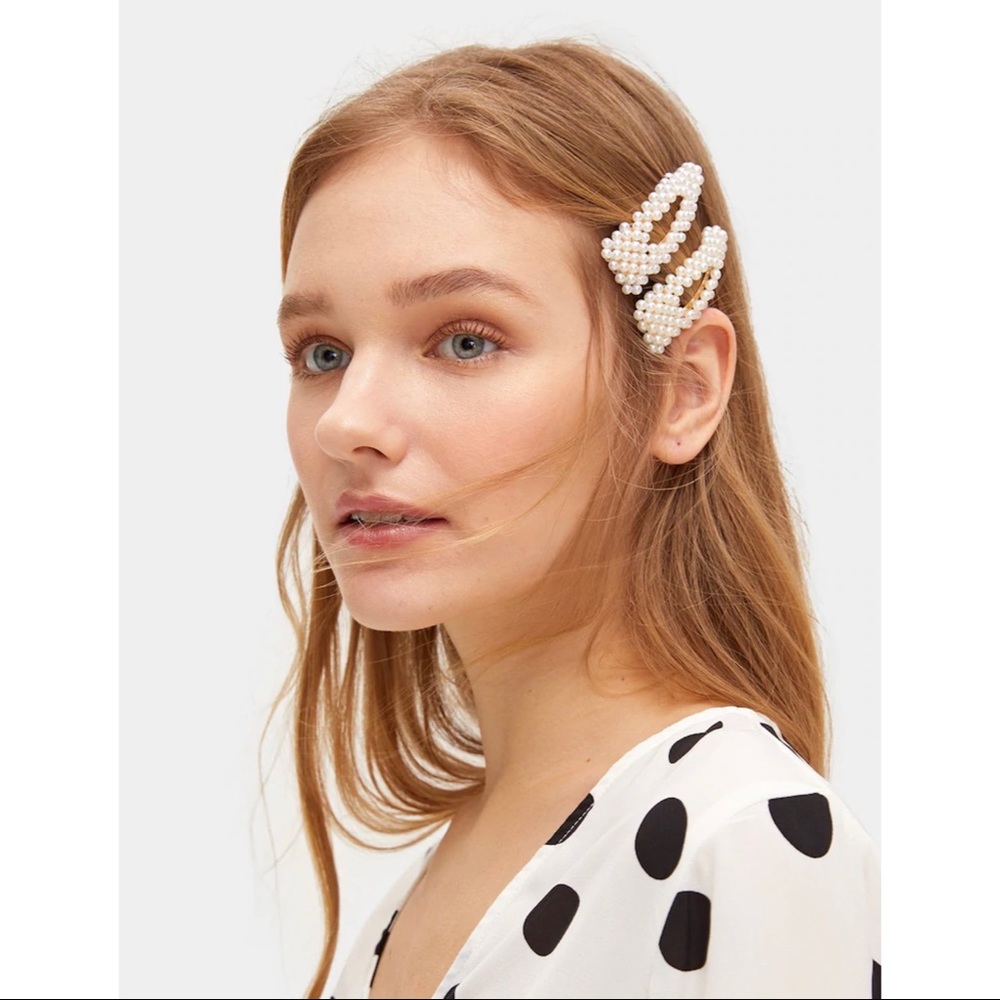 Faux Pearl Hair Snap